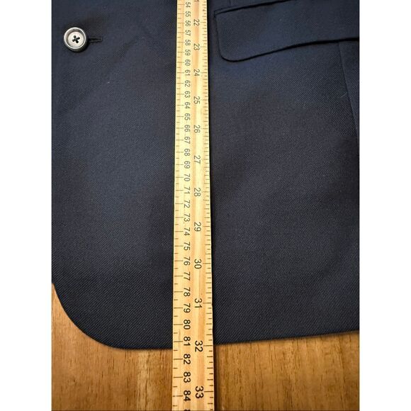 JACK VICTOR 100% CASHMERE Navy Blue BLAZER JACKET SPORT COAT 44R - Picture 7 of 8